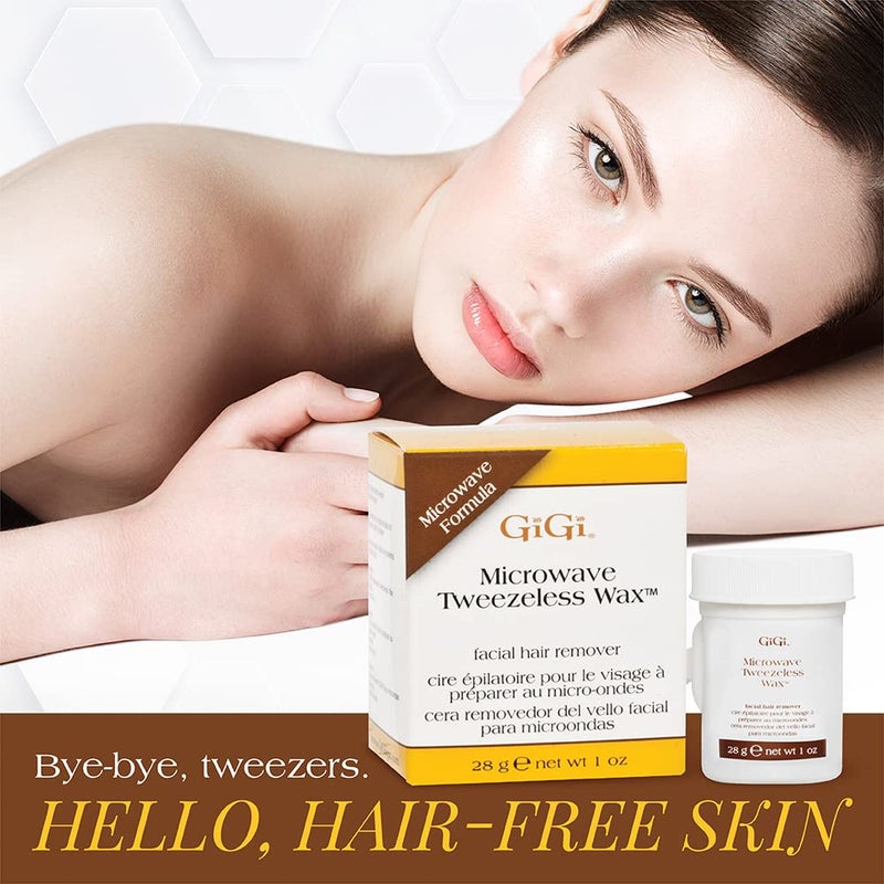 GiGi Microwave Tweezeless Wax - Non-Strip Facial Hair Remover, Honey-Infused, 1 oz - Image 3